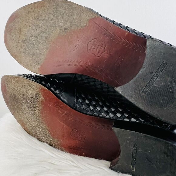 🎉Clearance🎉Giorgio Brutini Black Leather Premier Victory Woven Tassel Shoes 9 - Picture 7 of 9
